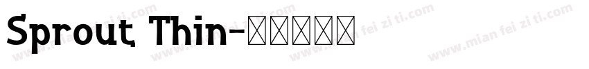 Sprout Thin字体转换